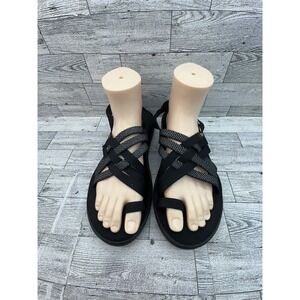 Teva Sandals Shoes Womens Size 10 Black‎ Strappy Slip On Outdoor Comfort Walking
